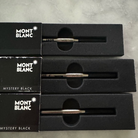 montblanc rollerball refill “fine” mystery black 3 Boxes - “expired” But Work - Picture 4 of 5